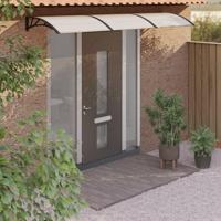 VidaXL Deurluifel 300x75 cm polycarbonaat zwart en transparant - thumbnail
