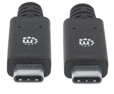 Manhattan 354905 USB-kabel USB 3.2 Gen1 USB-C stekker 2.00 m Zwart Manhattan 354905 USB-kabel USB 3.2 Gen1 USB-C stekker 2.00 m Zwart