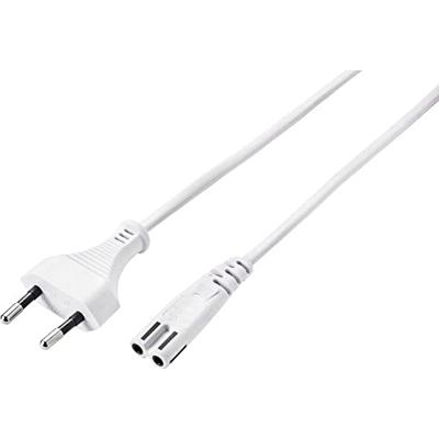 Sygonix SY-5044218 Stroom Netkabel Wit 5.00 m
