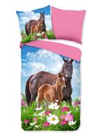 Good Morning Kinderdekbedovertrek "paarden" - Multi - (135x200 cm) - Katoen - thumbnail