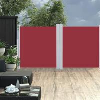 Windscherm uittrekbaar 100x600 cm rood - thumbnail