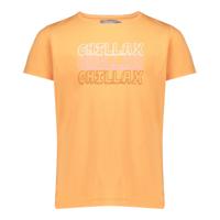 Geisha Meisjes t-shirt 'chillax' - Licht oranje - thumbnail
