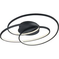 Mat Zwarte LED Plafondlamp 38W - Dimbaar Warm Wit 3000K - Rond Aluminium - thumbnail