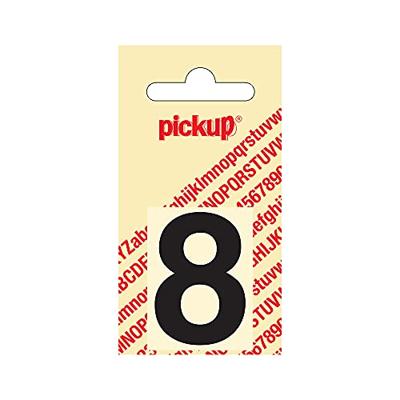 Plakcijfer Helvetica 40 mm Sticker zwarte cijfer 8 Pickup - Pickup