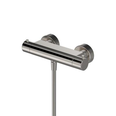Douchethermostaat Hotbath Cobber Onderaansluiting 2-knop Geborsteld Nikkel