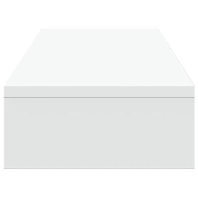 Monitorstandaard verstelbaar 80x24x10,5 cm bewerkt hout wit Monitorstandaard verstelbaar 80x24x10,5 cm bewerkt hout wit