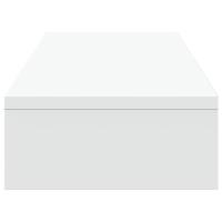 Monitorstandaard verstelbaar 80x24x10,5 cm bewerkt hout wit - thumbnail