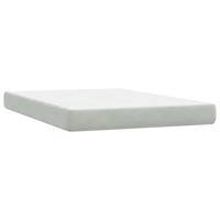 Boxspring met matras fluweel lichtgrijs 140x210 cm - thumbnail