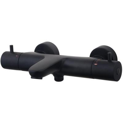 Wiesbaden Caral Mat Zwarte Thermostatische Badkraan