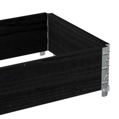 Palletopzetrand 100x50 cm massief grenenhout zwart - thumbnail