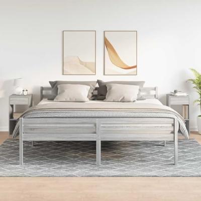 Nachtkastjes 2 st met lade 35x34x66,5cm grijs sonoma eikenkleur Nachtkastjes 2 st met lade 35x34x66,5cm grijs sonoma eikenkleur