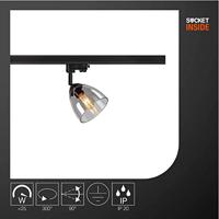 SLV PARA CONE GL 1006157 LED-railspot GU10 25 W Zwart - thumbnail