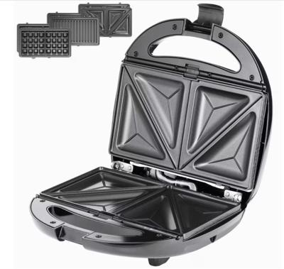 Contactgrill tosti , wafels en grillen Zwart/Zilver 800W