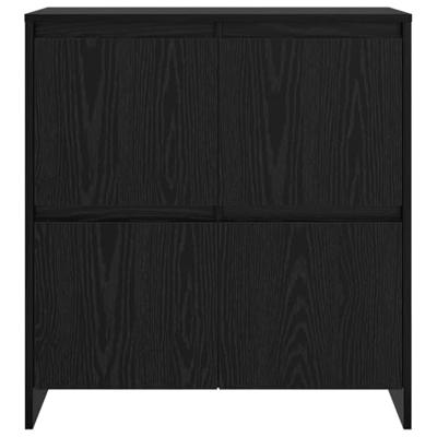 Dressoir met de deur Zwart eiken 70 x 41 x 75 cm Bewerkt hout Dressoir met de deur Zwart eiken 70 x 41 x 75 cm Bewerkt hout