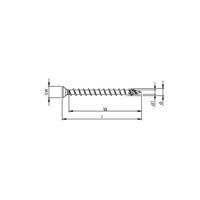 HECO-TOPIX vlonderschroeven - platkop - 5x70mm - RVS A2 - Torx-25 deeldraad - 200 stuks - thumbnail