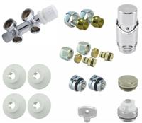 Radiator Onderblok Haaks Chroom Aqua Splash - thumbnail