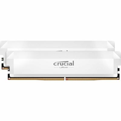 CRUCIAL DDR5 PRO RAM-geheugen - Overclocking Edition - Kit 64GB (2 x 32GB) - 6400 MT/s - CL40 - UDIMM - Wit
