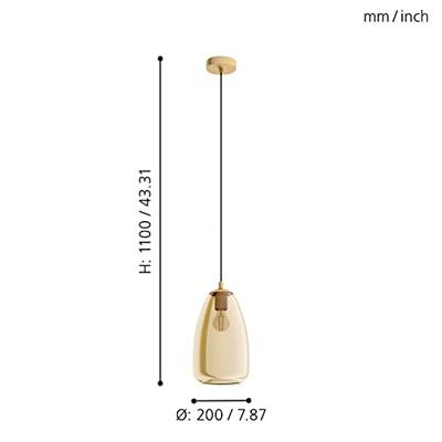 Eglo Amber hanglampAlobrase Ø 20cm - 98648