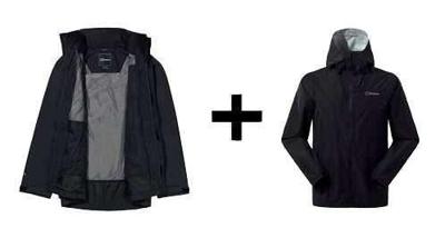 Berghaus Deluge Pro 3.0 jas maat M zwart + Berghaus Hillwalker IA Shell jas maat M zwart