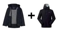 Berghaus Deluge Pro 3.0 jas maat M zwart + Berghaus Hillwalker IA Shell jas maat M zwart - thumbnail