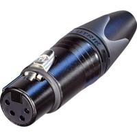 Neutrik NC4FXX-B Female XLR kabeldeel 4p zwart - thumbnail