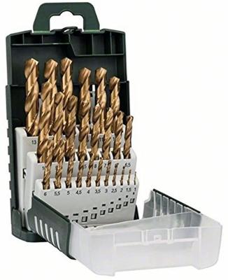 Bosch Accessories 2609255136 HSS Metaal-spiraalboorset 25-delig 1 mm, 1.5 mm, 2 mm, 2.5 mm, 3 mm, 3.5 mm, 4 mm, 4.5 mm, 5 mm, 5.5 mm, 6 mm, 6.5 mm, 7 mm, 7.5