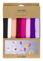 Creativ Company Crepepapier paars en roze harmonie - 8st. - thumbnail
