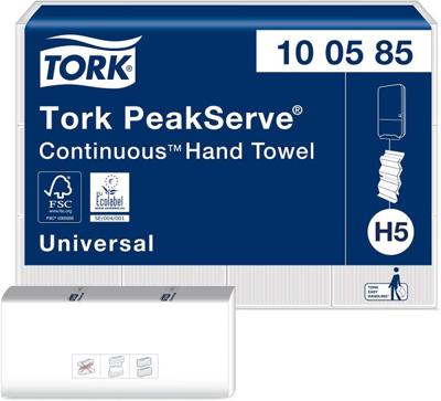 TORK 100585 PeakServe® Papieren handdoeken (l x b) 22.5 cm x 20.1 cm Wit 4920 stuk(s)