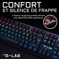 Bedrading gaming toetsenbord de g -lab low profile switch - rood - thumbnail