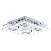 Eglo Led plafondlampCabo Square 4x3w - 3000K - 29cm chroom - 30931 - thumbnail