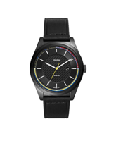 Horlogeband Fossil FS5423 Leder Zwart 22mm - thumbnail