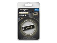 Integral 360 Secure USB 3.0 stick, 16 GB - thumbnail