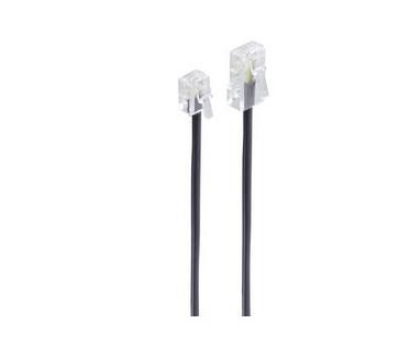 Shiverpeaks ISDN Aansluitkabel [1x RJ45-stekker 8p4c - 1x RJ11-stekker 6p4c] 15 m Zwart