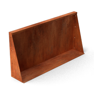 Fronta Keerwanden Cortenstaal recht stuk 1000 x 200 x 500 mm Geroba - Geroba
