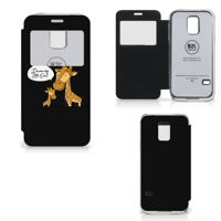 Samsung Galaxy S5 Mini Leuk Hoesje Giraffe - thumbnail
