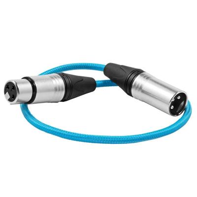 Kondor Blue 18" Male XLR naar Female XLR audiokabel voor on-camera microfoons