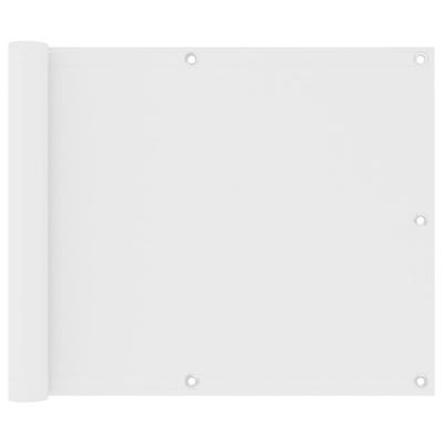 VidaXL Balkonscherm 75x600 cm oxford stof wit