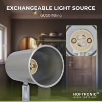 Riga - LED plafondlamp - 8 watt 690 lumen - 2 spots - 2700K Warm wit - Draaibaar en dimbaar - GU10 - Kantelbaar - Plafondspot - IP20 Voor binnen - RVS - thumbnail