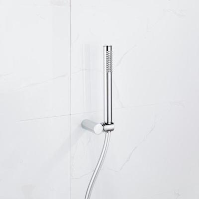 Fortifura Calvi Handdoucheset - 22.5cm - staaf - met houder - gladde slang - 150cm - chroom SW496810/SW720564/SW706209