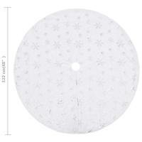 Luxe Kerstboomrok Wit 122 cm Imitatiebont - thumbnail