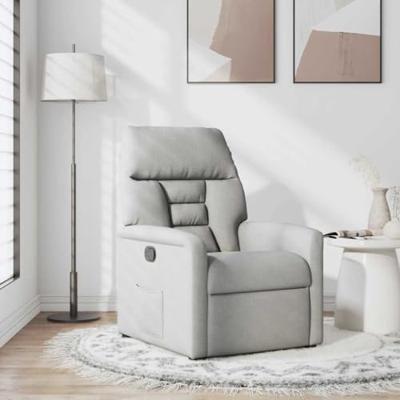 Fauteuil verstelbaar stof wolk grijs