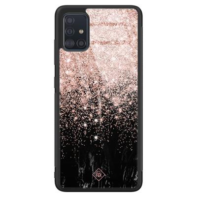 Samsung Galaxy A51 glazen hardcase - Marmer twist Samsung Galaxy A51 glazen hardcase - Marmer twist