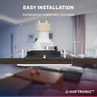 Set van 3 Durham smart inbouwspots vierkant - Wifi + Bluetooth - RGBWW - GU10 - Kantelbaar - Google Home, Amazon Alexa en Siri - IP20 voor binnen - Wit - Verzonken - thumbnail