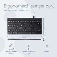 R-Go Tools Compact Break Toetsenbord Zwart Azerty Frans - thumbnail