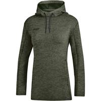 JAKO 6729D Sweater Met Kap Premium Basics Dames - Kaki Gemeleerd - 44 - thumbnail