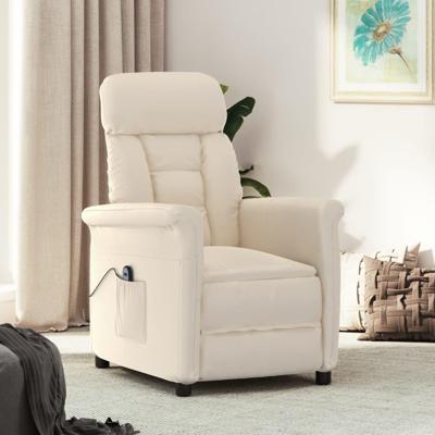 Fauteuil elektrisch verstelbaar microvezel beige