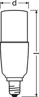OSRAM HOMELIGHTING 4058075428409 LED-lamp Energielabel E (A - G) E14 Ballon 9 W = 75 W Koudwit (Ø x l) 36 mm x 118 mm 1 stuk(s) - thumbnail