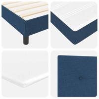 Boxspringbed met matras stof blauw 80x200 cm - thumbnail