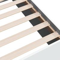 Bedframe bewerkt hout wit 100x200 cm - thumbnail