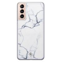 Samsung Galaxy S21 Plus siliconen hoesje - Marmer grijs - thumbnail
